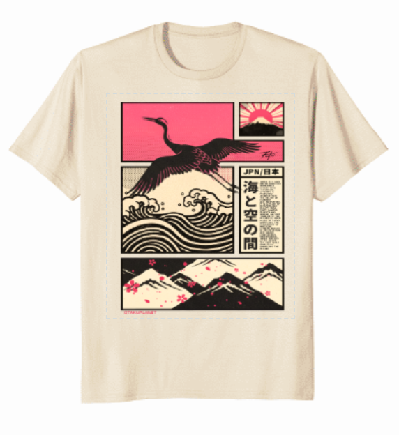 Japanese retro vaporwave style